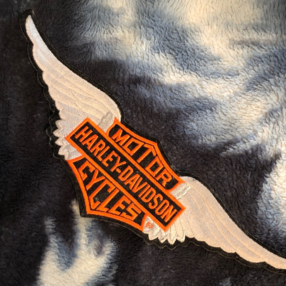 Harley-Davidson Black Orange White Wing Patch